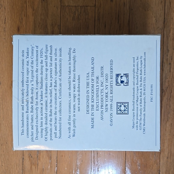 Avon Babe Ruth "Ledgend Of The Century" Beer Stein 1999  Porcelain Collectors - Picture 2 of 16